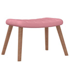 Schaukelstuhl mit Hocker Samt Rosa