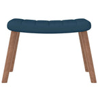Schaukelstuhl mit Hocker Samt Blau