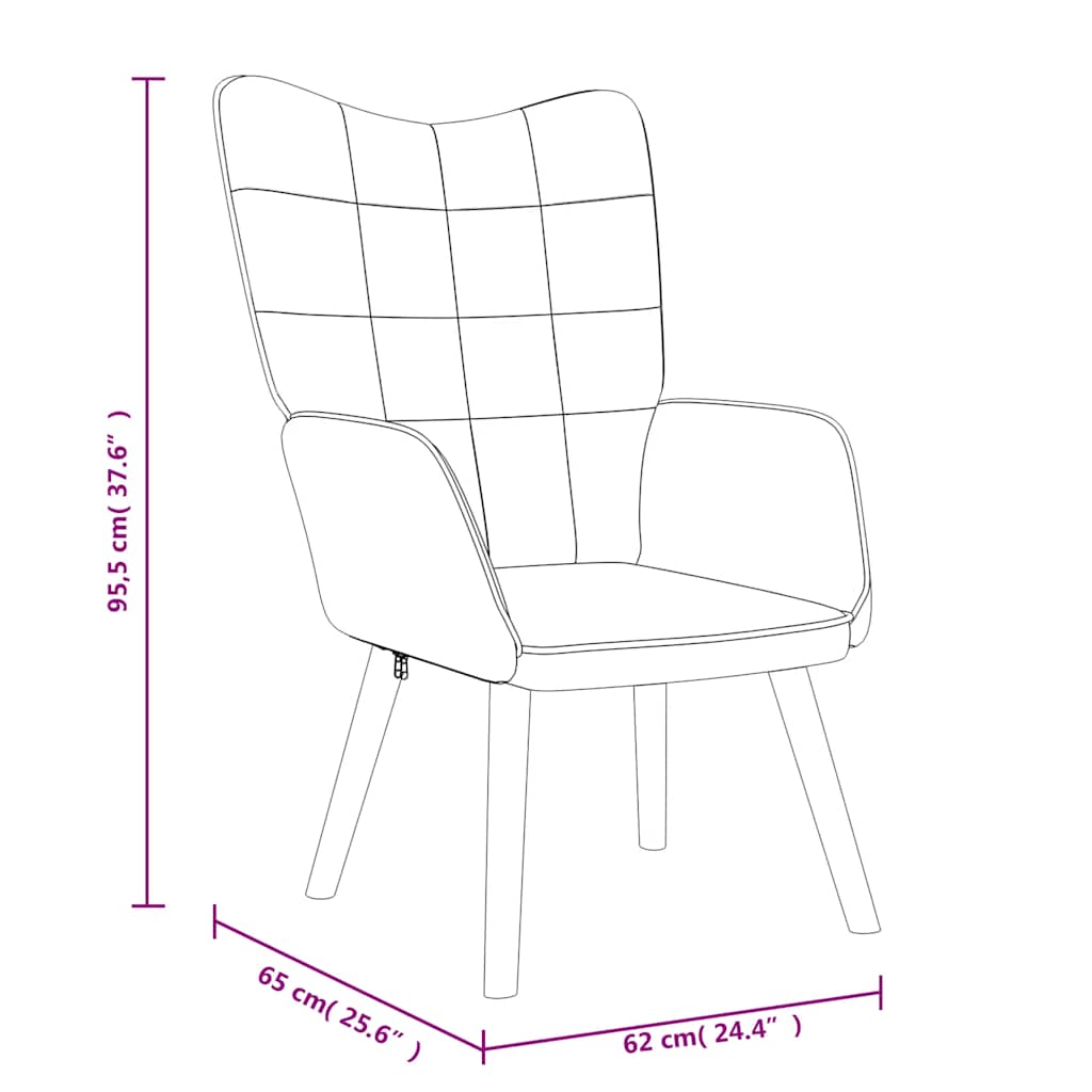 Relaxsessel mit Hocker Dunkelgrau Stoff