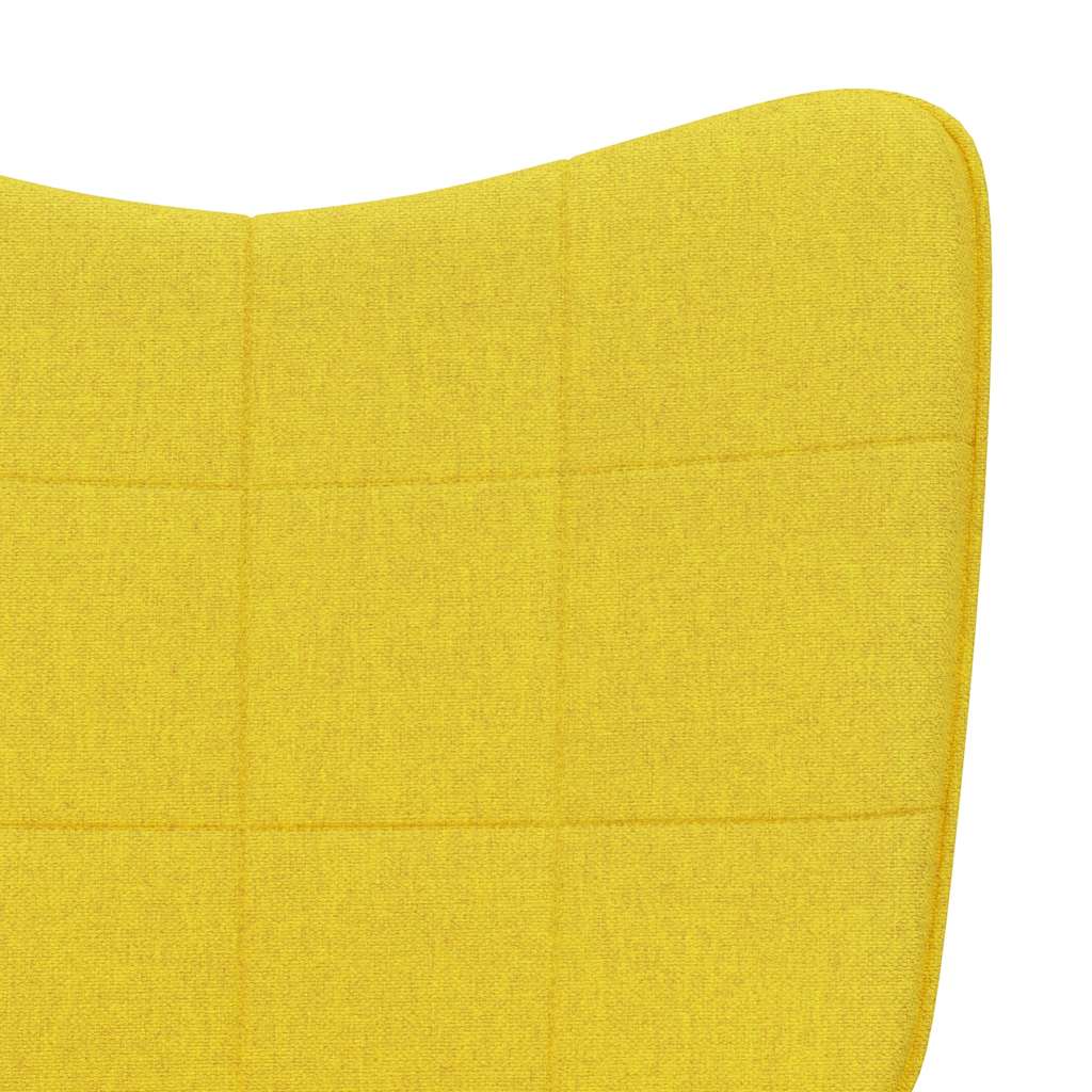 Relaxsessel mit Hocker Senfgelb Stoff