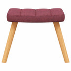 Relaxsessel mit Hocker Weinrot Stoff