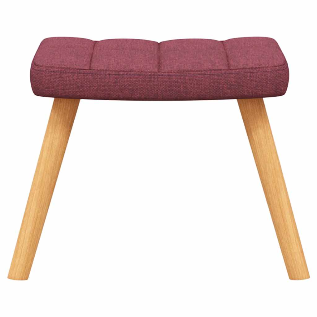 Relaxsessel mit Hocker Weinrot Stoff