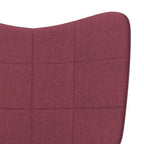Relaxsessel mit Hocker Weinrot Stoff