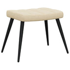 Relaxsessel mit Hocker Creme Stoff