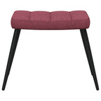 Relaxsessel mit Hocker Weinrot Stoff