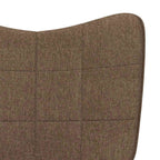 Schaukelsessel mit Hocker Braun Stoff