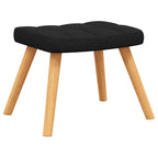 Schaukelsessel mit Hocker Schwarz Stoff