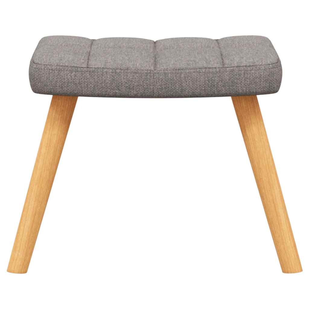 Schaukelstuhl mit Hocker Stoff Taupe
