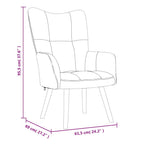 Relaxsessel mit Hocker Blau Samt