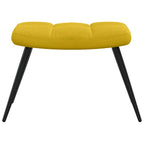 Relaxsessel mit Hocker Senfgelber Samt