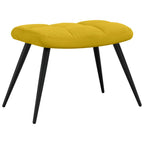 Relaxsessel mit Hocker Senfgelber Samt