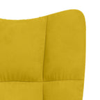 Relaxsessel mit Hocker Senfgelber Samt