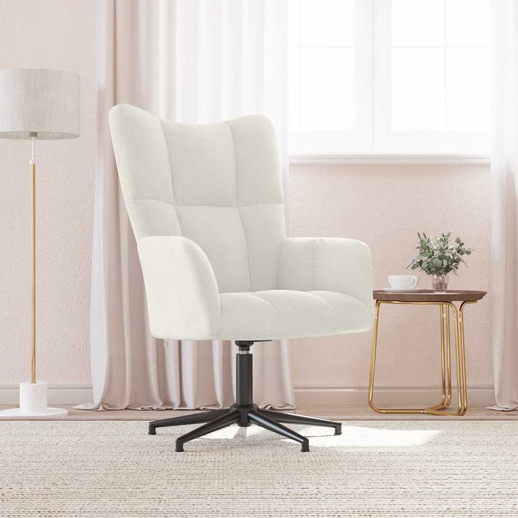 Relaxsessel Cremeweiß Samt