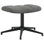 Relaxsessel mit Hocker Dunkelgrau Samt