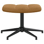Relaxsessel mit Hocker Braun Samt