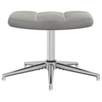 Relaxsessel mit Hocker Hellgrau Samt