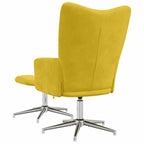 Relaxsessel mit Hocker Senfgelb Samt