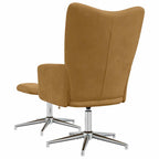 Relaxsessel mit Hocker Braun Samt