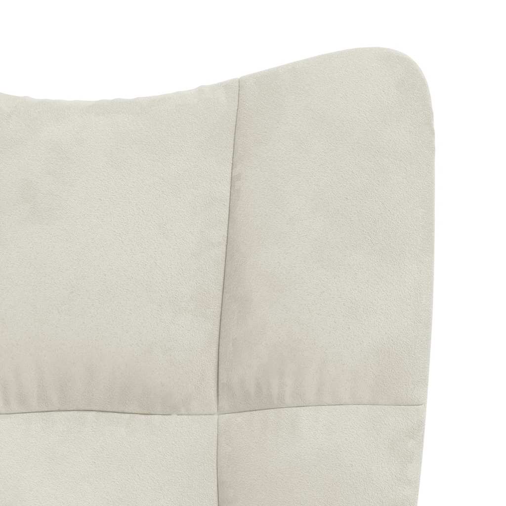 Schaukelstuhl Samt Creme