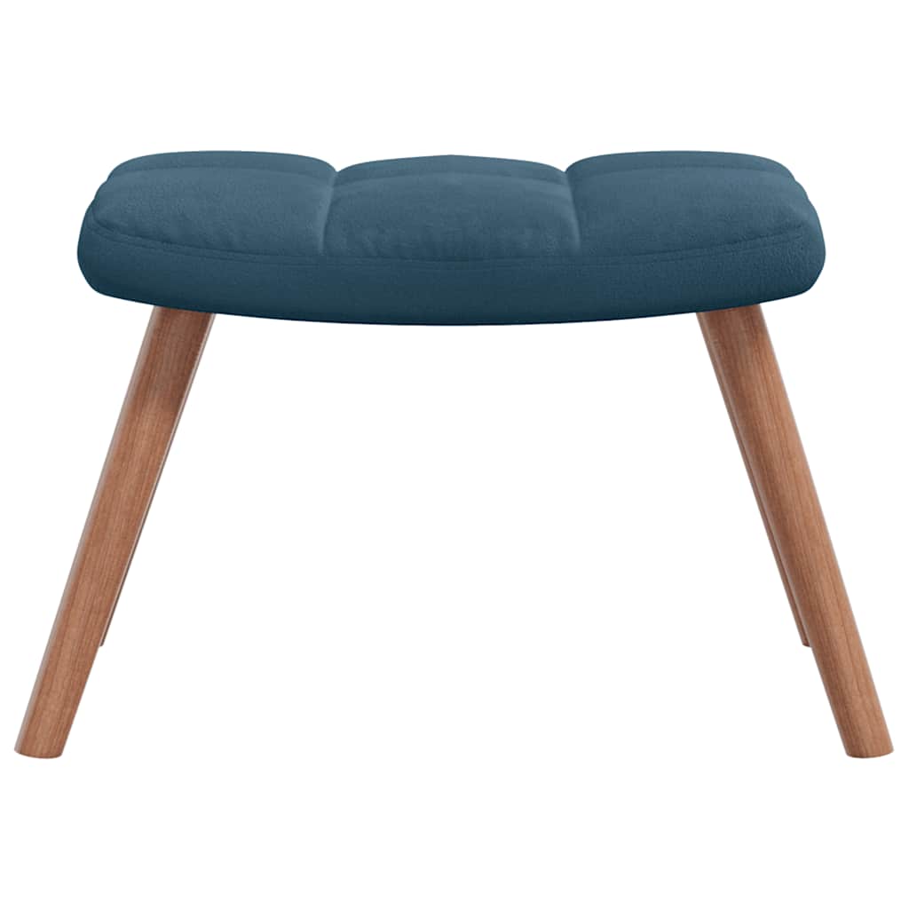 Schaukelstuhl mit Hocker Blauer Samt