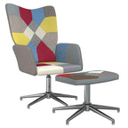 Relaxsessel mit Hocker Patchwork Stoff