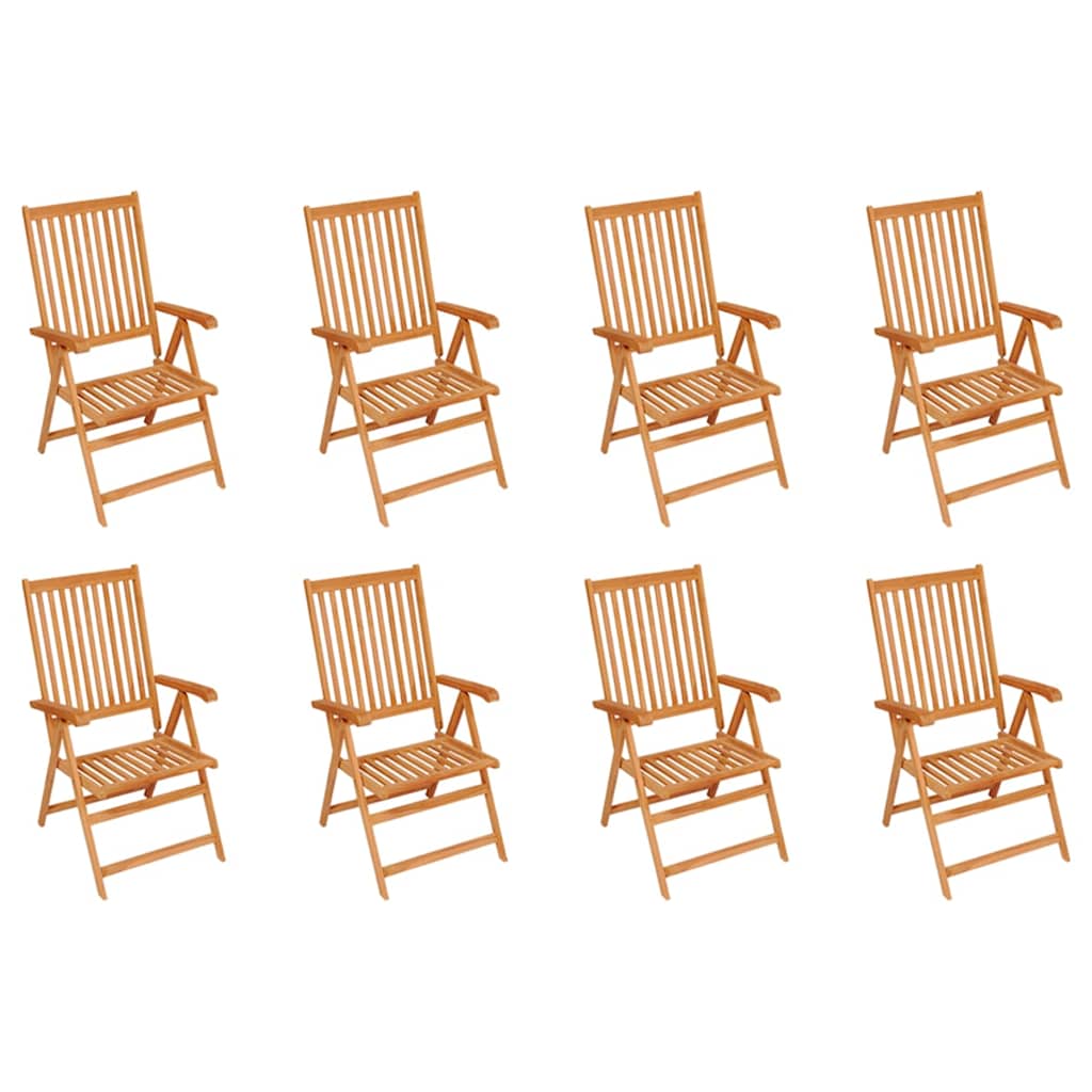 Garten-Liegestühle 8 Stk. Massivholz Teak