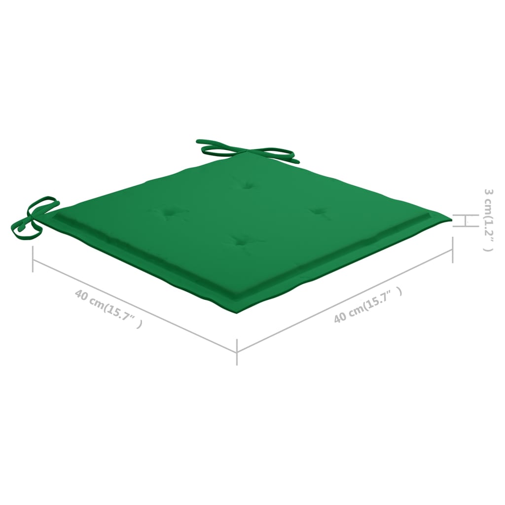 Klappbare Gartenstühle mit Kissen 6 Stk. Massivholz Teak