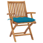 Klappbare Gartenstühle mit Kissen 6 Stk. Massivholz Teak