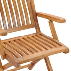 Klappbare Gartenstühle mit Kissen 8 Stk. Massivholz Teak