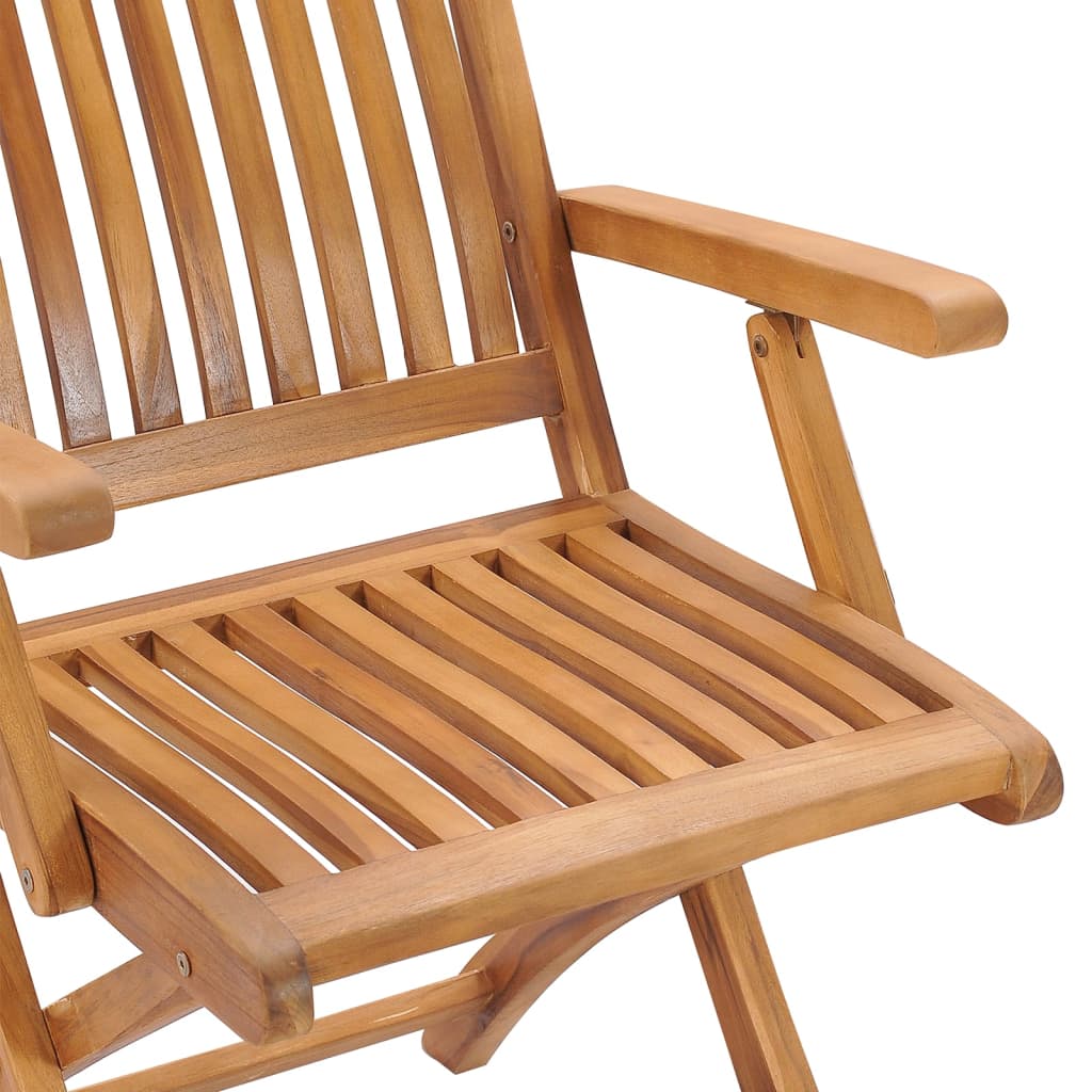 Klappbare Gartenstühle mit Kissen 8 Stk. Massivholz Teak