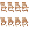 Klappbare Gartenstühle 8 Stk. Massivholz Teak