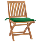 Klappbare Gartenstühle mit Kissen 4 Stk. Massivholz Teak
