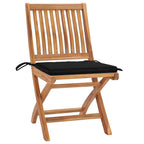 Klappbare Gartenstühle mit Kissen 4 Stk. Massivholz Teak