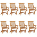 Gartenstühle 8 Stk. Massivholz Teak