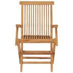 Gartenstühle mit Schwarzen Kissen 8 Stk. Massivholz Teak