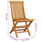 Gartenstühle mit Taupe Kissen 8 Stk. Massivholz Teak