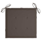 Gartenstühle 4 Stk. mit Taupe Kissen Massivholz Teak