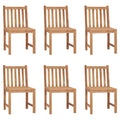 Gartenstühle 6 Stk. Massivholz Teak