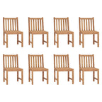 Gartenstühle 8 Stk. Massivholz Teak