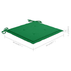 Stapelbare Gartenstühle mit Kissen 4 Stk. Massivholz Teak