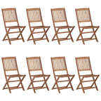 Klappbare Gartenstühle 8 Stk. Massivholz Akazie