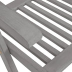 Verstellbare Gartenstühle 8 Stk. Grau Massivholz Akazie