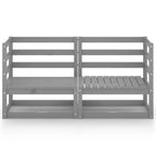 Gartensofa 2-Sitzer Grau Massivholz Kiefer