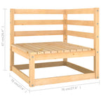 8-tlg. Garten-Lounge-Set mit Kissen Kiefer Massivholz