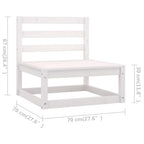 7-tlg. Garten-Lounge-Set mit Kissen Kiefer Massivholz