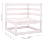 4-tlg. Garten-Lounge-Set mit Kissen Kiefer Massivholz