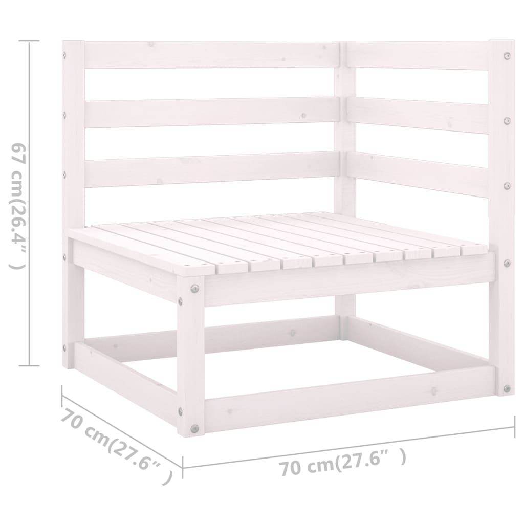 4-tlg. Garten-Lounge-Set mit Kissen Kiefer Massivholz