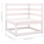 7-tlg. Garten-Lounge-Set mit Kissen Massivholz Kiefer