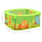 Bällebad mit 50 Bällen für Kinder 75x75x32 cm