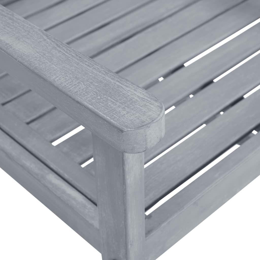 Gartenstühle 6 Stk. Massivholz Akazie Grau